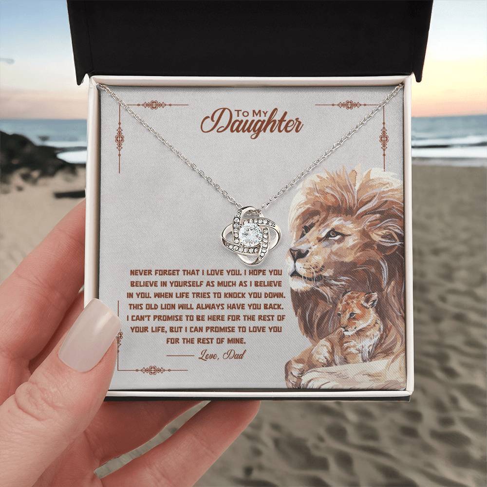 To My Daughter — Love Knot Necklace, I Promise to Love You for the Rest of My Life