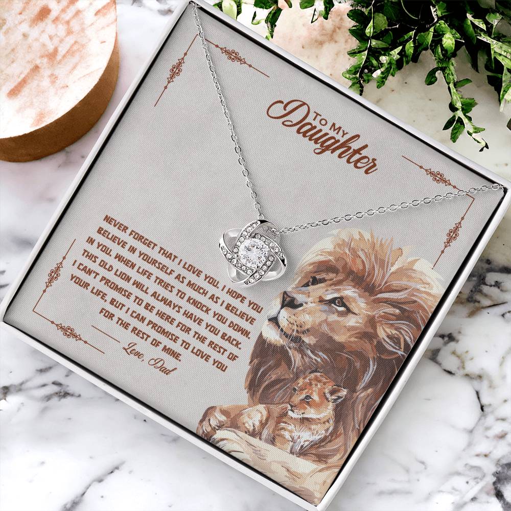 To My Daughter — Love Knot Necklace, I Promise to Love You for the Rest of My Life