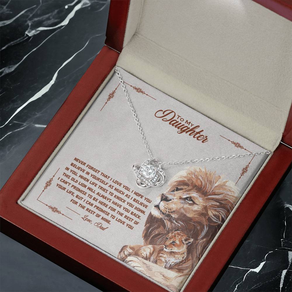 To My Daughter — Love Knot Necklace, I Promise to Love You for the Rest of My Life