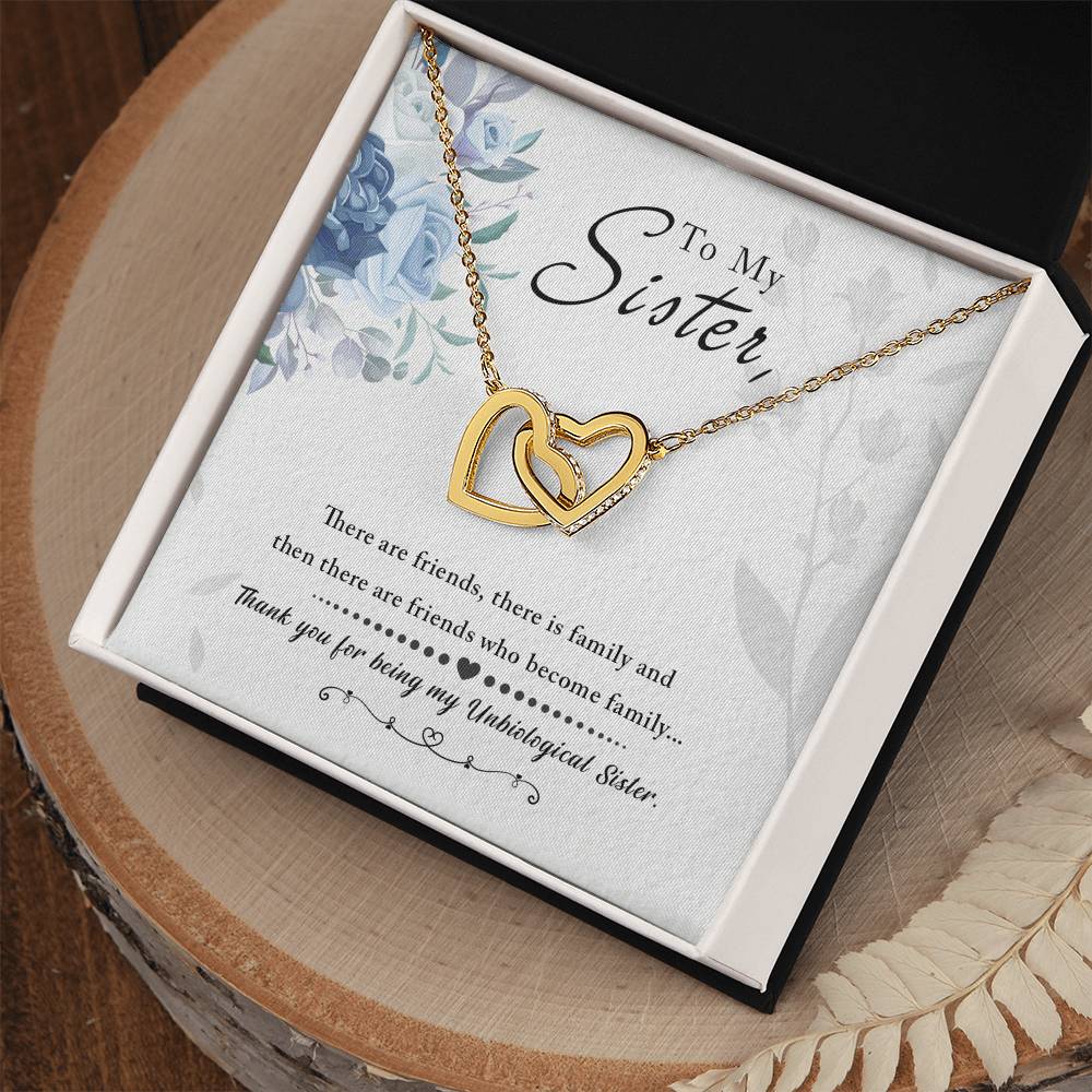 To My Sister — Interlocking Hearts Necklace, Thank You for Everything