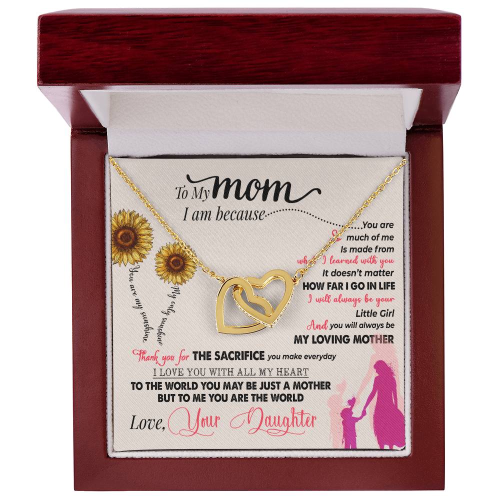 To My Mom — Interlocking Hearts Necklace, Thank You for Everything