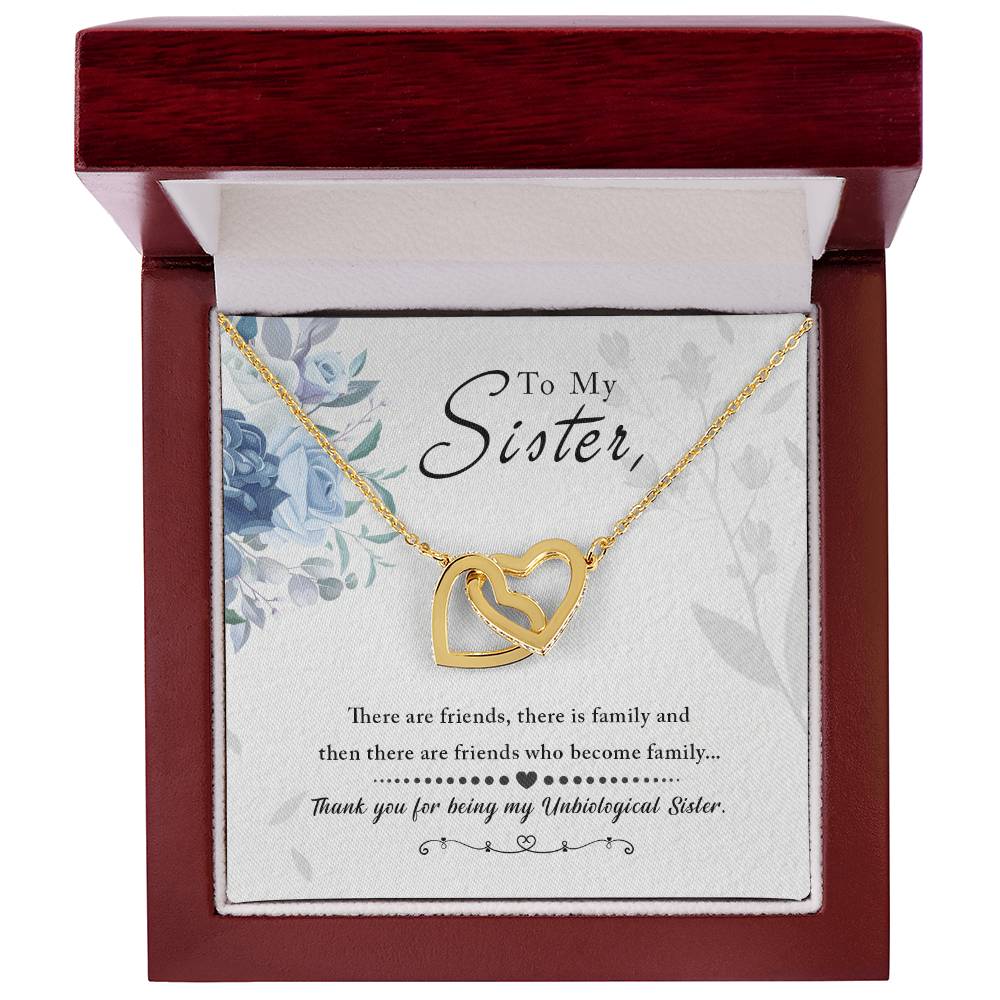 To My Sister — Interlocking Hearts Necklace, Thank You for Everything