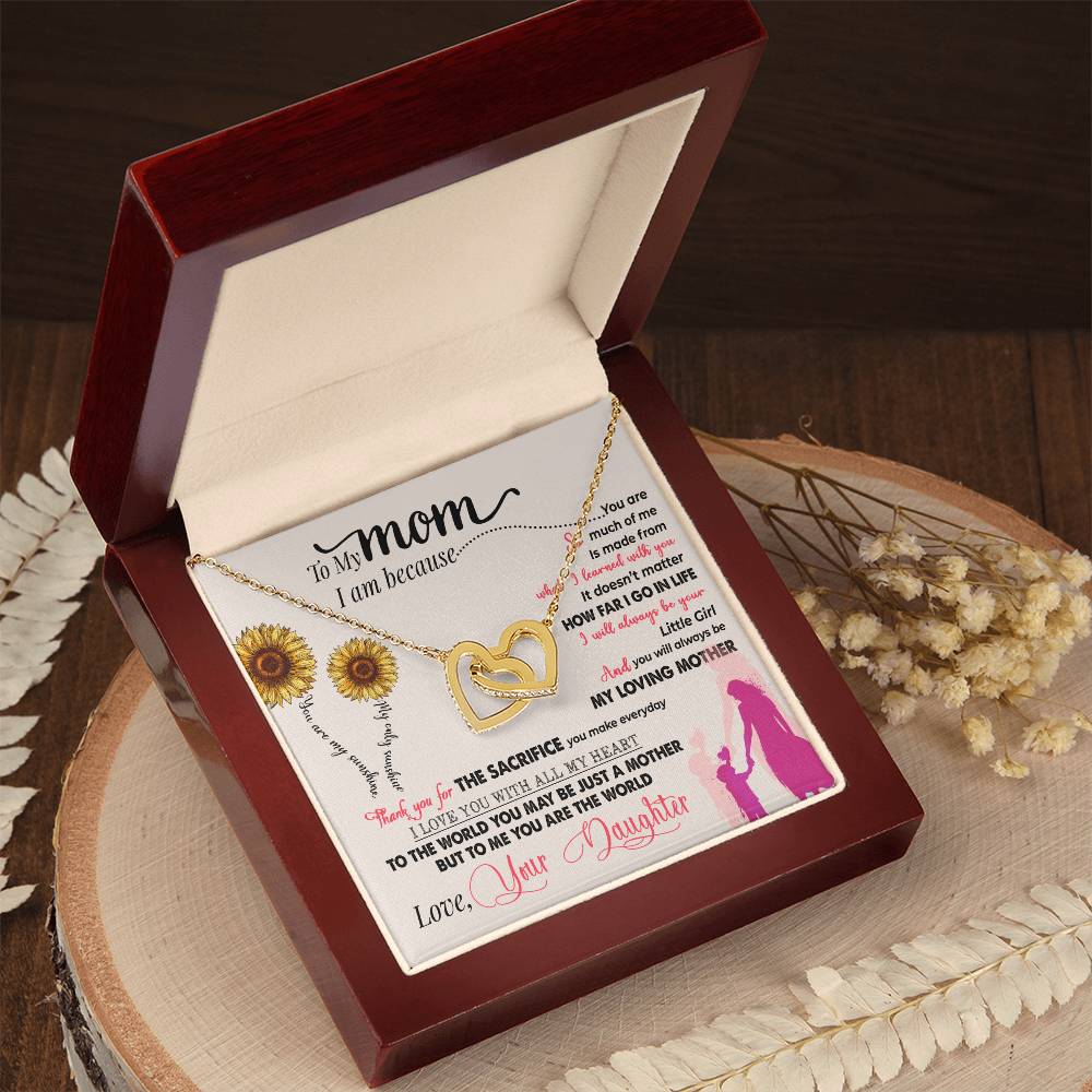 To My Mom — Interlocking Hearts Necklace, Thank You for Everything