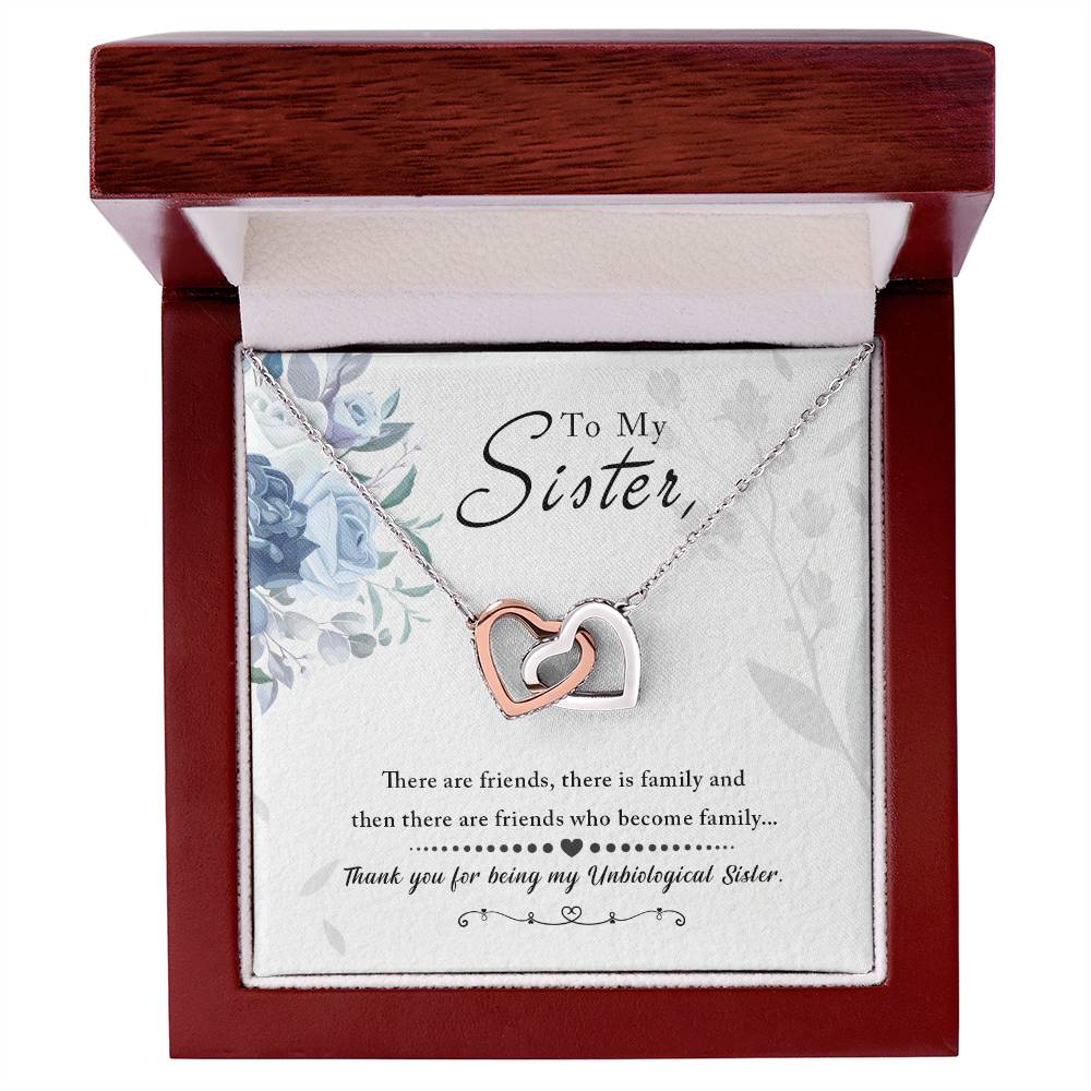 To My Sister — Interlocking Hearts Necklace, Thank You for Everything