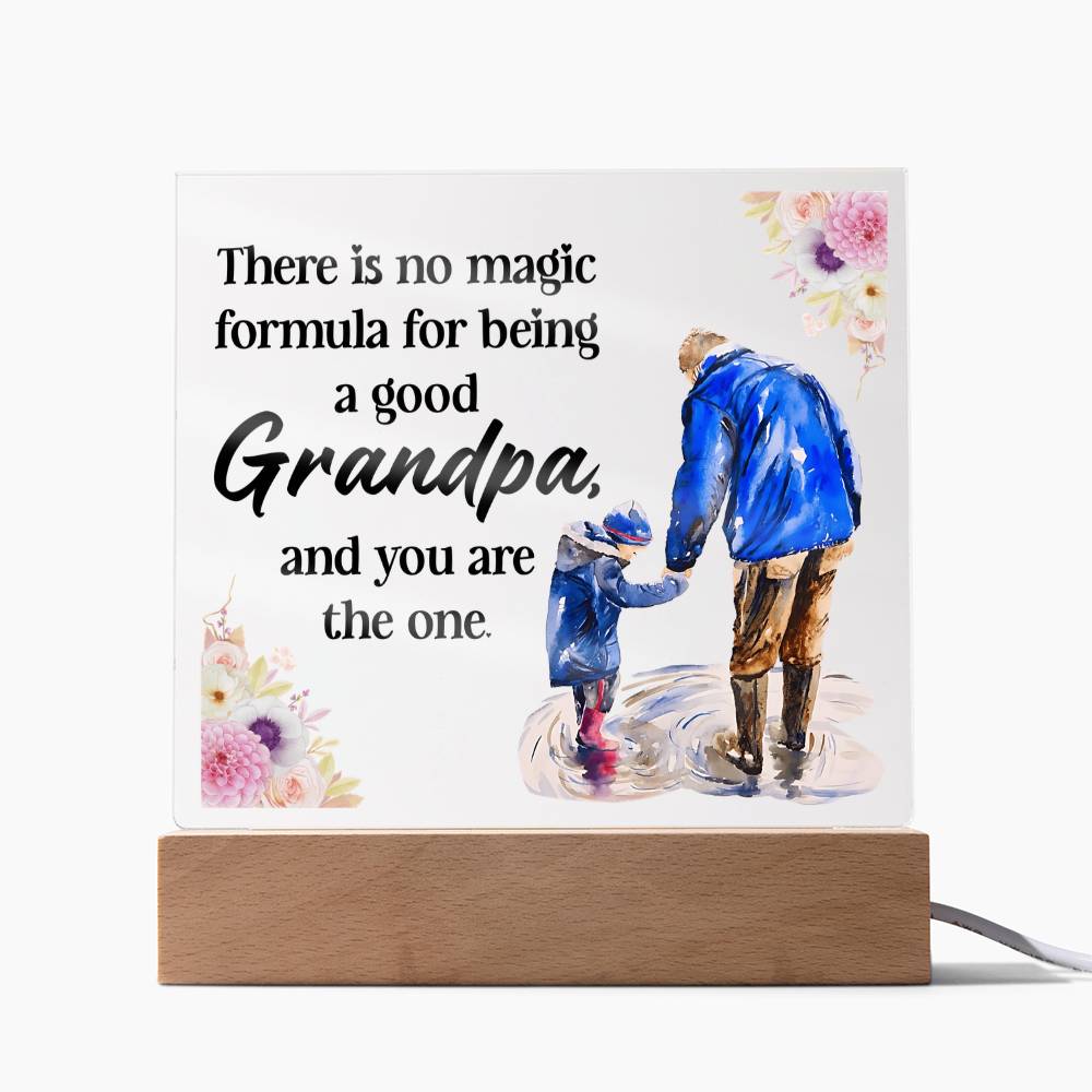 For My Grandpa — Light-Up Acrylic Keepsake Plaque