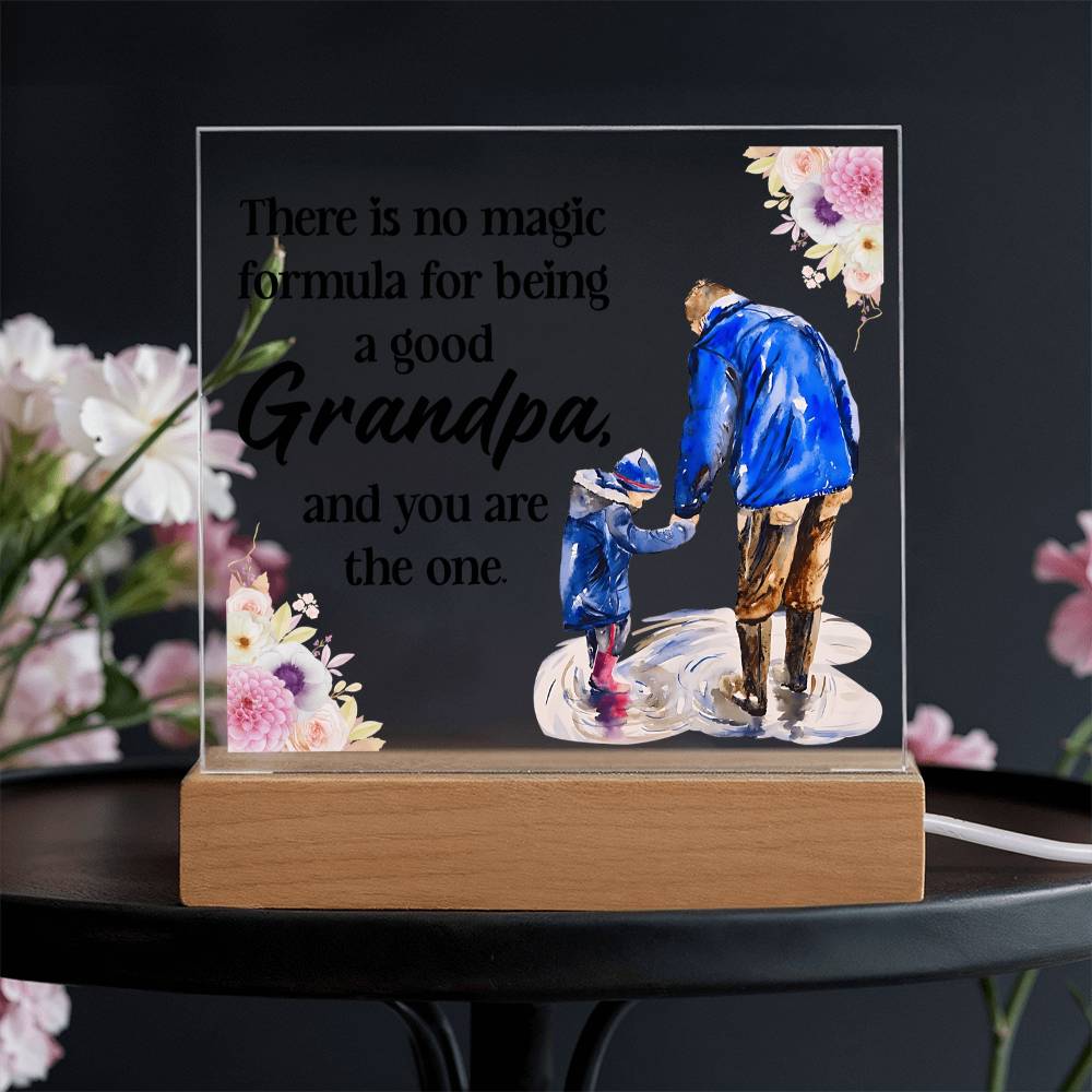 For My Grandpa — Light-Up Acrylic Keepsake Plaque
