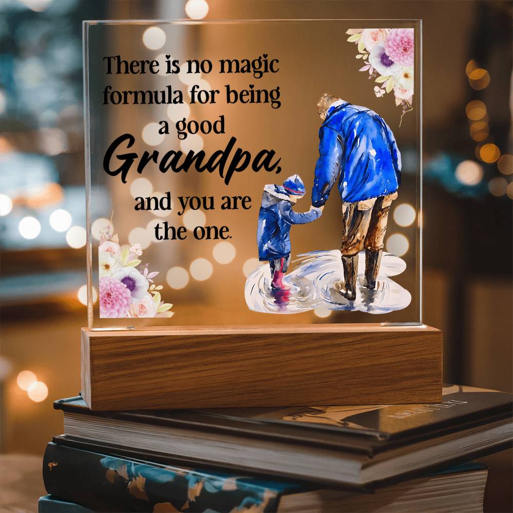 For My Grandpa — Light-Up Acrylic Keepsake Plaque