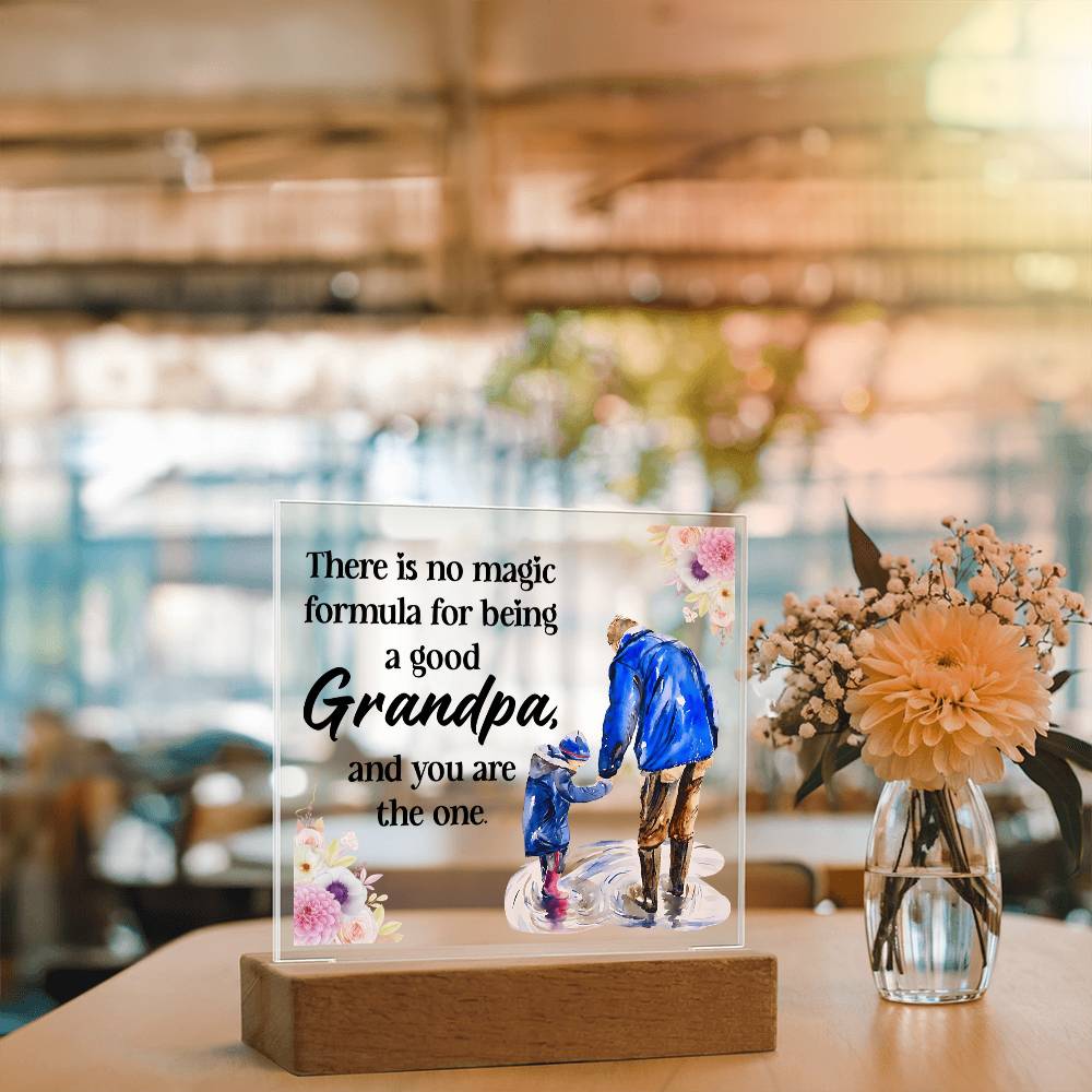 For My Grandpa — Light-Up Acrylic Keepsake Plaque