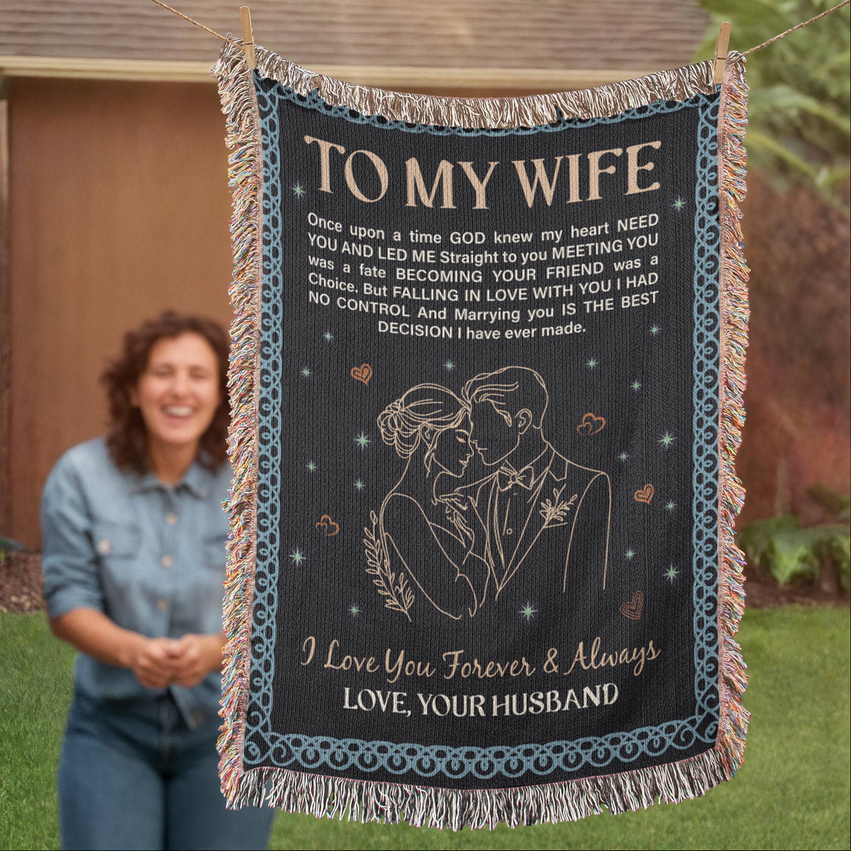 To My Wife — Heirloom Woven Blanket