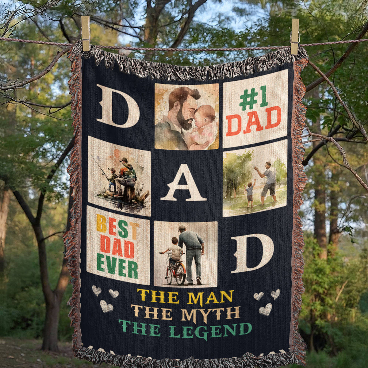 Best Dad Ever — Heirloom Woven Blanket