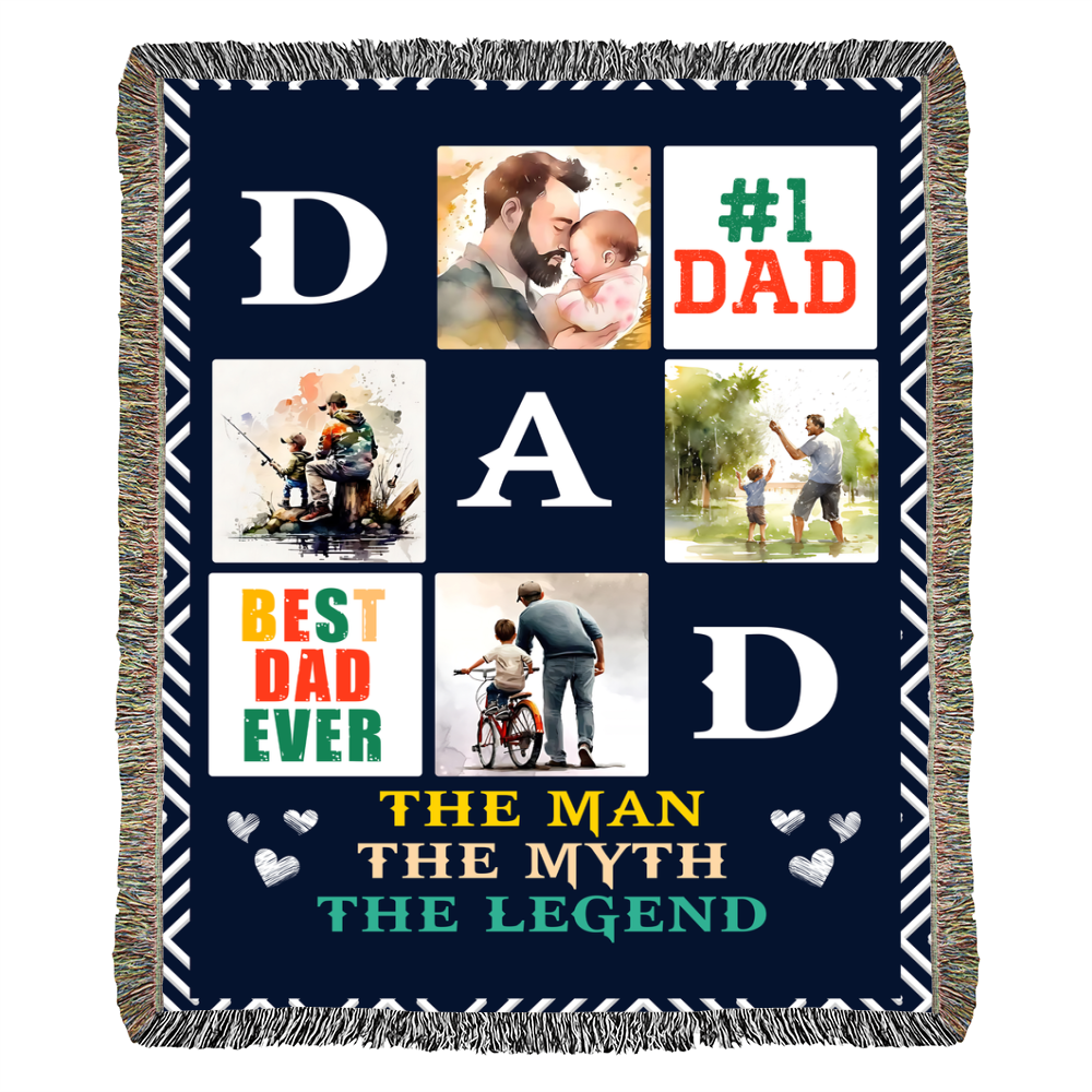 Best Dad Ever — Heirloom Woven Blanket