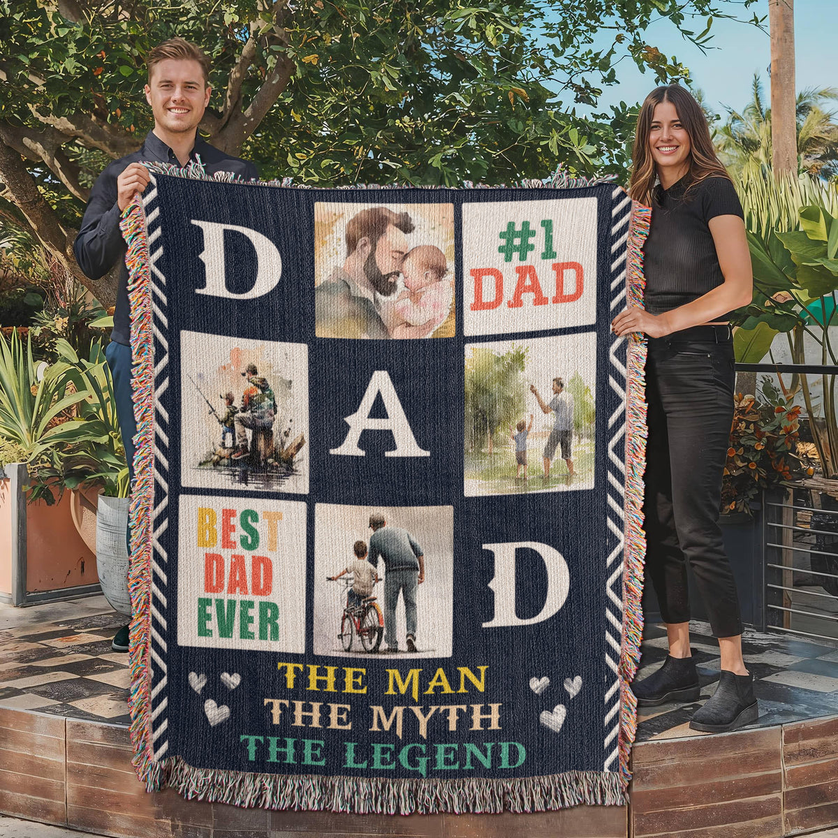 Best Dad Ever — Heirloom Woven Blanket