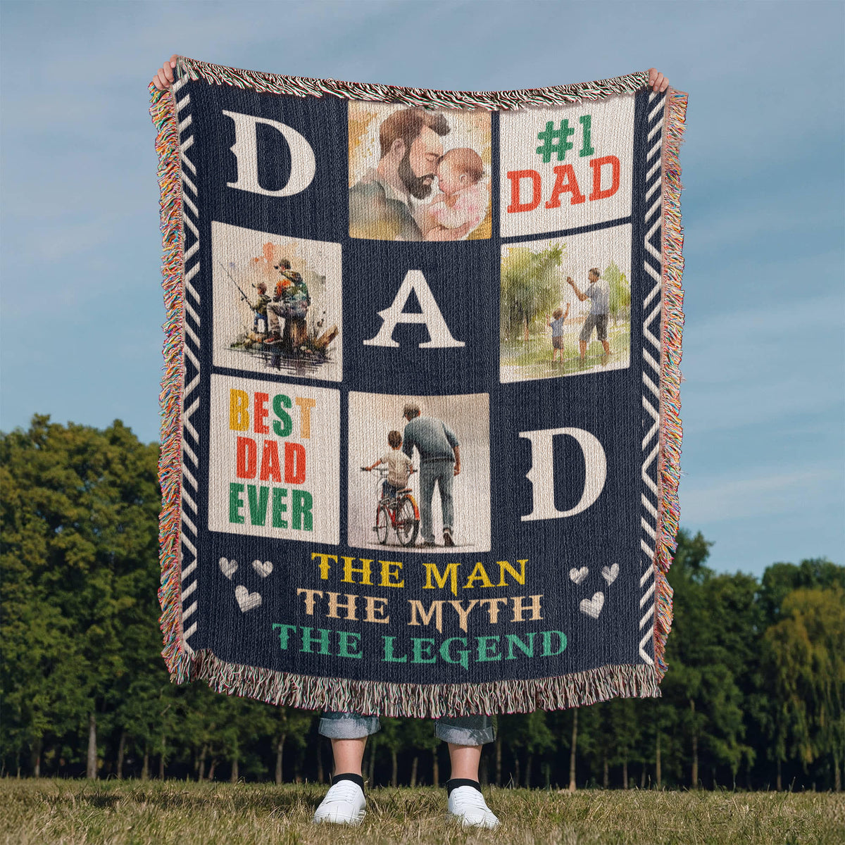 Best Dad Ever — Heirloom Woven Blanket